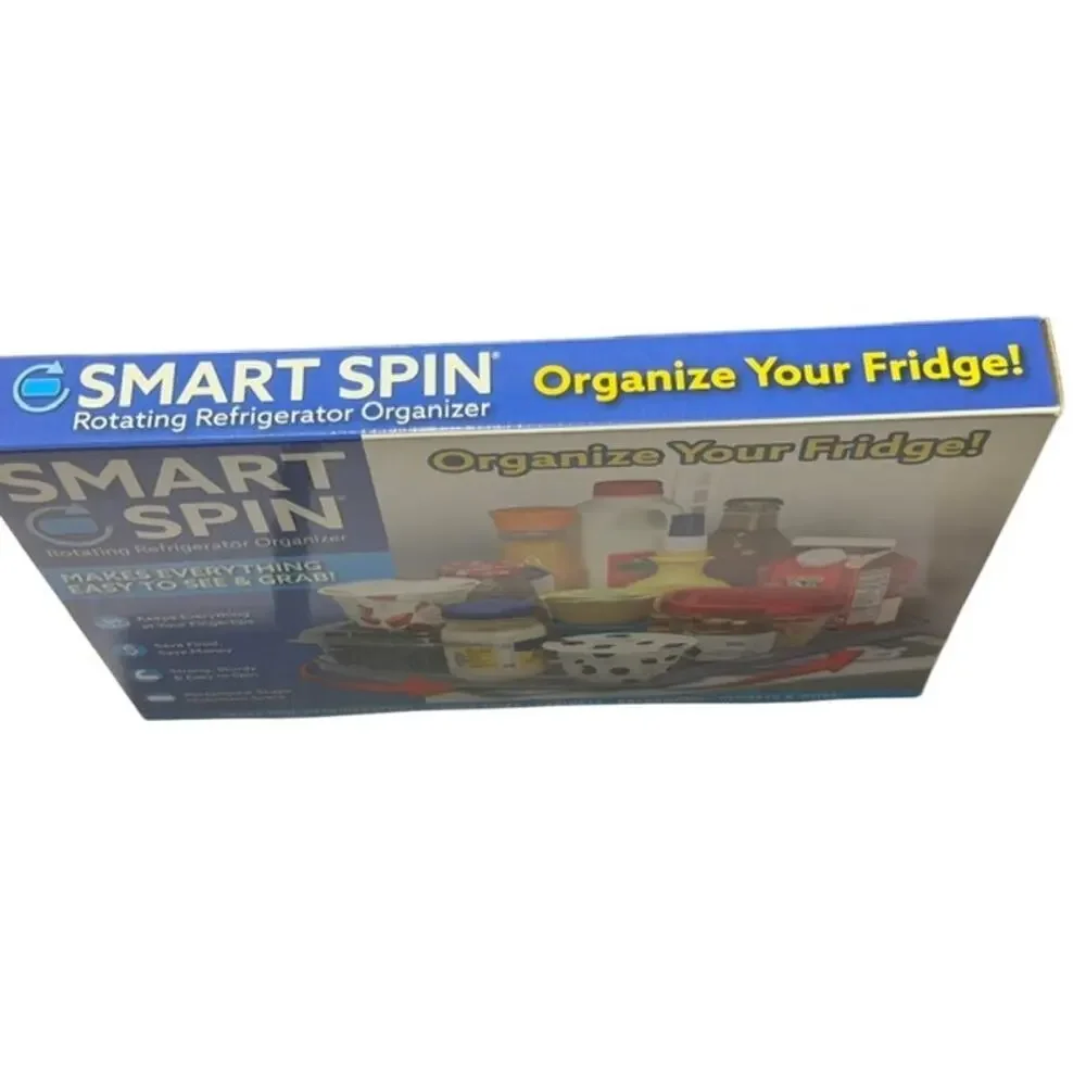 Smart Spin Lazy Susan Rotating Refrigerator Organizer Fridge Storage New